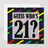 Devinez qui a 21 invitations à la fête d'anniversa (Devant / Derrière)