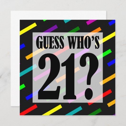 Devinez qui a 21 invitations à la fête d'anniversa (Devant / Derrière)