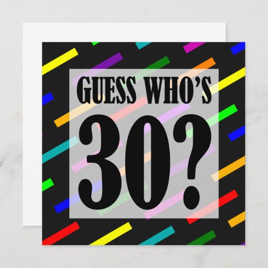 Devinez qui a 30 invitations à la fête d'anniversa (Devant / Derrière)