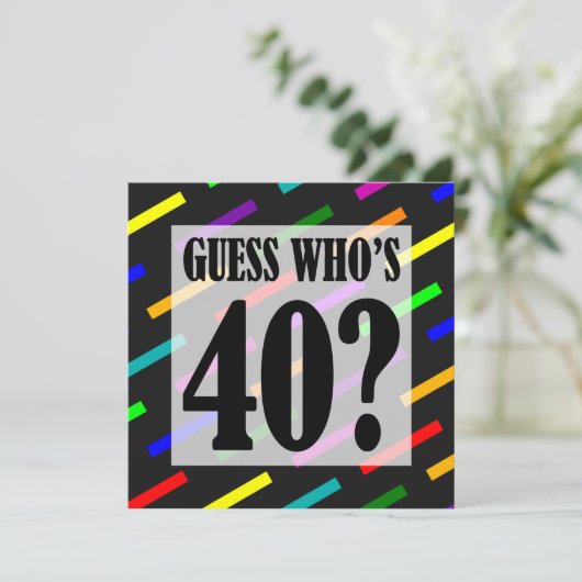 Devinez qui a 40 invitations de fête d'anniversair (Debout devant)