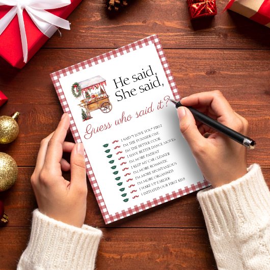 Devinez qui a dit cela Country Market Carte de jeu