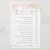 Devinez qui a épousé ou fait la mariée - Carte de  (Devant / Derrière)