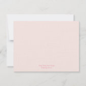 Devinez Qui ? Carte de remerciements plat - rose (Dos)