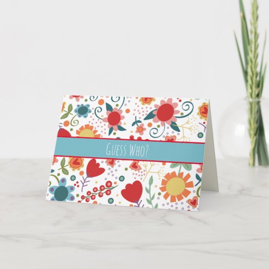 Devinez Qui Inspiritisme Carte pour notes floral c (Devant)