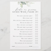 Devinez qui marié ou la chambre - Carte de jeu de  (Devant)