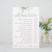 Devinez qui marié ou la chambre - Carte de jeu de  (Debout devant)