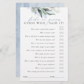 Devinez qui marié ou la chambre - Carte de jeu de  (Devant / Derrière)