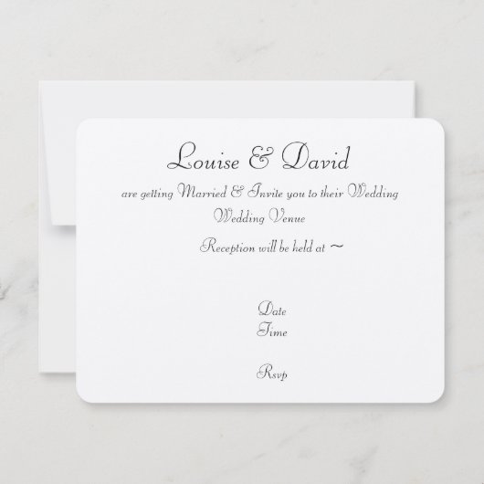 Devinez qui se marie, Faire-part de mariage (Dos)