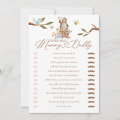 Devinez Qui Woodland Oear Boy Baby shower Carte de (Devant)