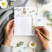 Devinez Qui Woodland Oear Boy Baby shower Carte de