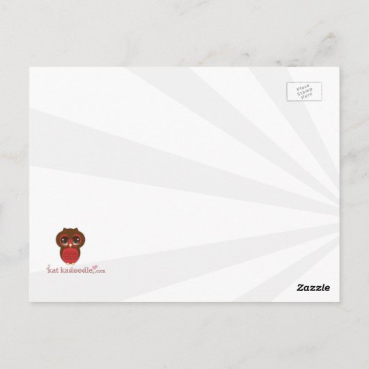 Devinez Whoo Aime Ya Cute Owl Carte Postale (Dos)