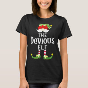 Devious Elf Group Kerstmis Pajama Partij T-shirt