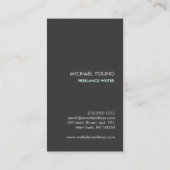 DEVIS dans le Carte de visite GRAY Designer (Dos)