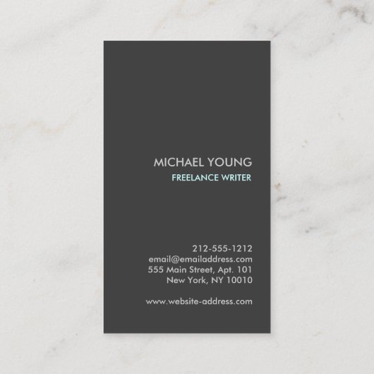 DEVIS dans le Carte de visite GRAY Designer (Dos)