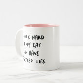Devis De Bureau Drôle Mug De Café À Deux Tons (Devant gauche)