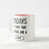 Devis De Bureau Drôle Mug De Café À Deux Tons (Devant gauche)