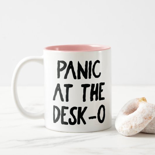 Devis De Bureau Drôle Mug De Café À Deux Tons (Avec donut)