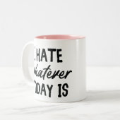 Devis De Bureau Drôle Mug De Café À Deux Tons (Devant gauche)