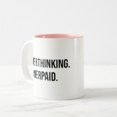 Devis De Bureau Drôle Mug De Café À Deux Tons (Devant gauche)