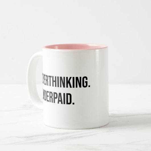 Devis De Bureau Drôle Mug De Café À Deux Tons (Devant gauche)