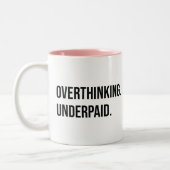 Devis De Bureau Drôle Mug De Café À Deux Tons (Gauche)