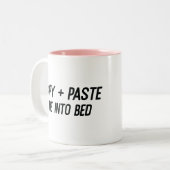 Devis De Bureau Drôle Mug De Café À Deux Tons (Devant gauche)