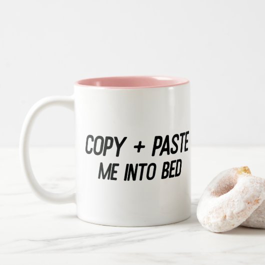 Devis De Bureau Drôle Mug De Café À Deux Tons (Avec donut)