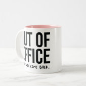 Devis De Bureau Drôle Mug De Café À Deux Tons (Devant gauche)