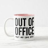 Devis De Bureau Drôle Mug De Café À Deux Tons (Gauche)