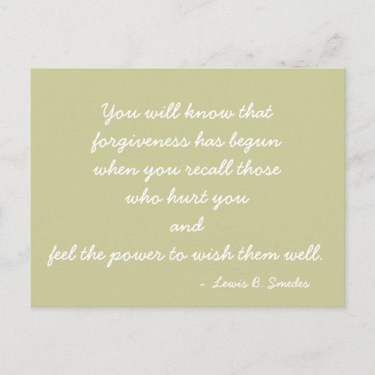 Devis de carte postale inspirante (Devant)