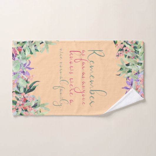 Devis de famille normale amusant (Serviette à main)