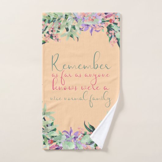 Devis de famille normale amusant (Serviette à main)