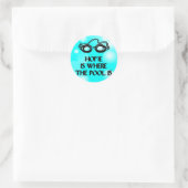 Devis de natation amusant - Sticker rond (Sac)