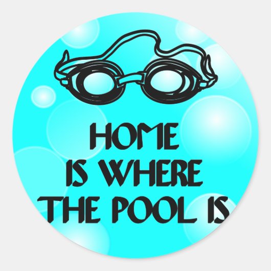 Devis de natation amusant - Sticker rond (Devant)