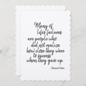 Devis de succès de la carte à note plate Inspirati (Devant / Derrière)