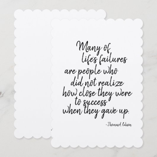 Devis de succès de la carte à note plate Inspirati (Devant / Derrière)