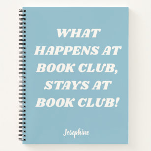Devis du club de livres amusant Journal bleu perso