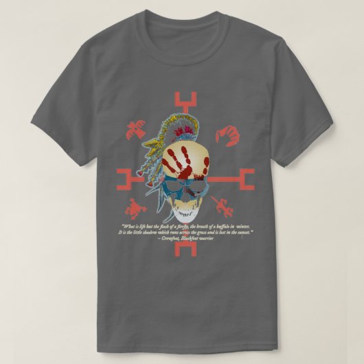 Devis et crâne amérindiens TShirt (Design devant)