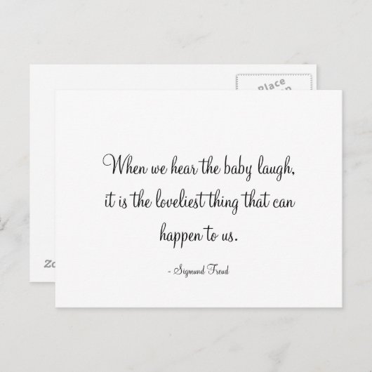 Devis inspirant sur une carte postale (Devant / Derrière)