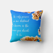 Devis motivationnel Design floralJeter Coussin (Verso)