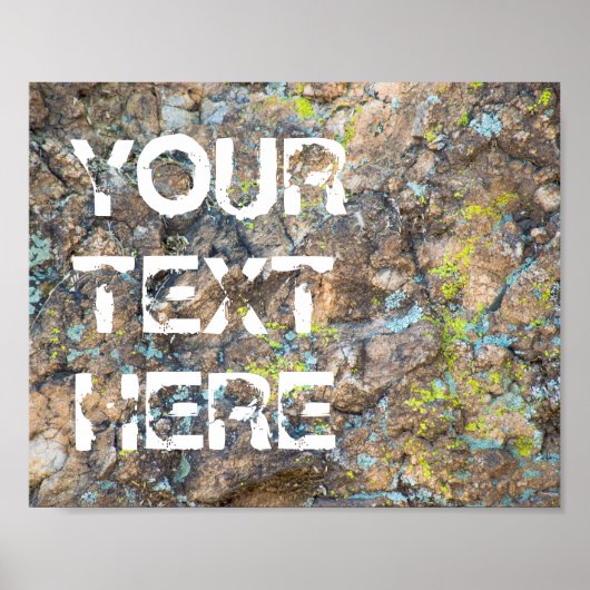 Devis personnalisable sur roche | Poster (Devant)