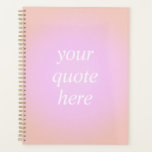 Devis personnalisé Gradient Aura esthétique<br><div class="desc">Carnet de devis personnalisé dégradé. Personnalisez ce carnet esthétique dégradé de couleurs planner avec votre citation de motivation préférée,  dicton inspirant ou propre texte</div>