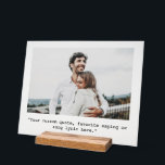 Devis personnalisé photo personnalisée<br><div class="desc">Créez votre propre devis personnalisé et votre signature acrylique photo. Caractéristiques minimaliste typographie de machine à écrire et photo personnalisée.</div>