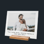Devis personnalisé photo personnalisée<br><div class="desc">Créez votre propre devis personnalisé et votre signature acrylique photo. Caractéristiques minimaliste typographie de machine à écrire et photo personnalisée.</div>