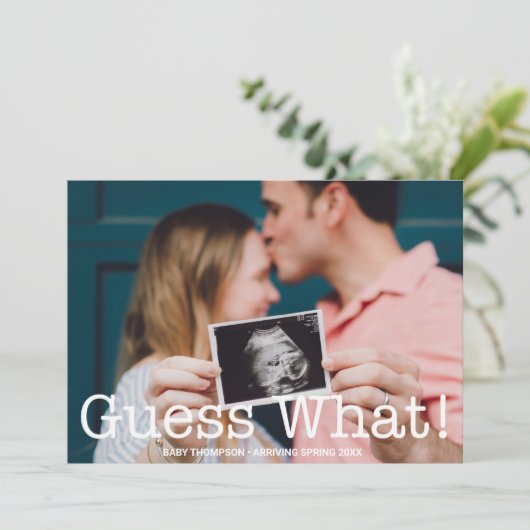 Devis Photo Moderne Quoi ! Faire-part de grossesse (Debout devant)