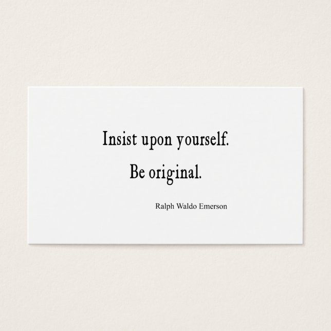 Devis vintage Emerson Inspirational Be Original (Devant)