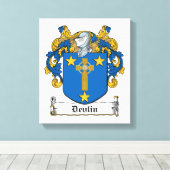 Devlin Family Crest Canvas Afdruk (Insitu (Houten vloer))