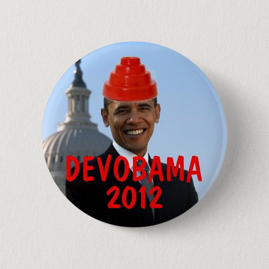 DEVOBAMA 2012 RONDE BUTTON 5,7 CM (Voorkant)