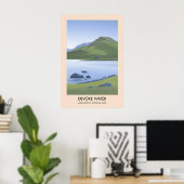 Devoke Water Affiche de voyage du Lake District (Bureau à domicile)