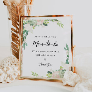 DEVON Adres de Envelop Baby shower Sign Poster